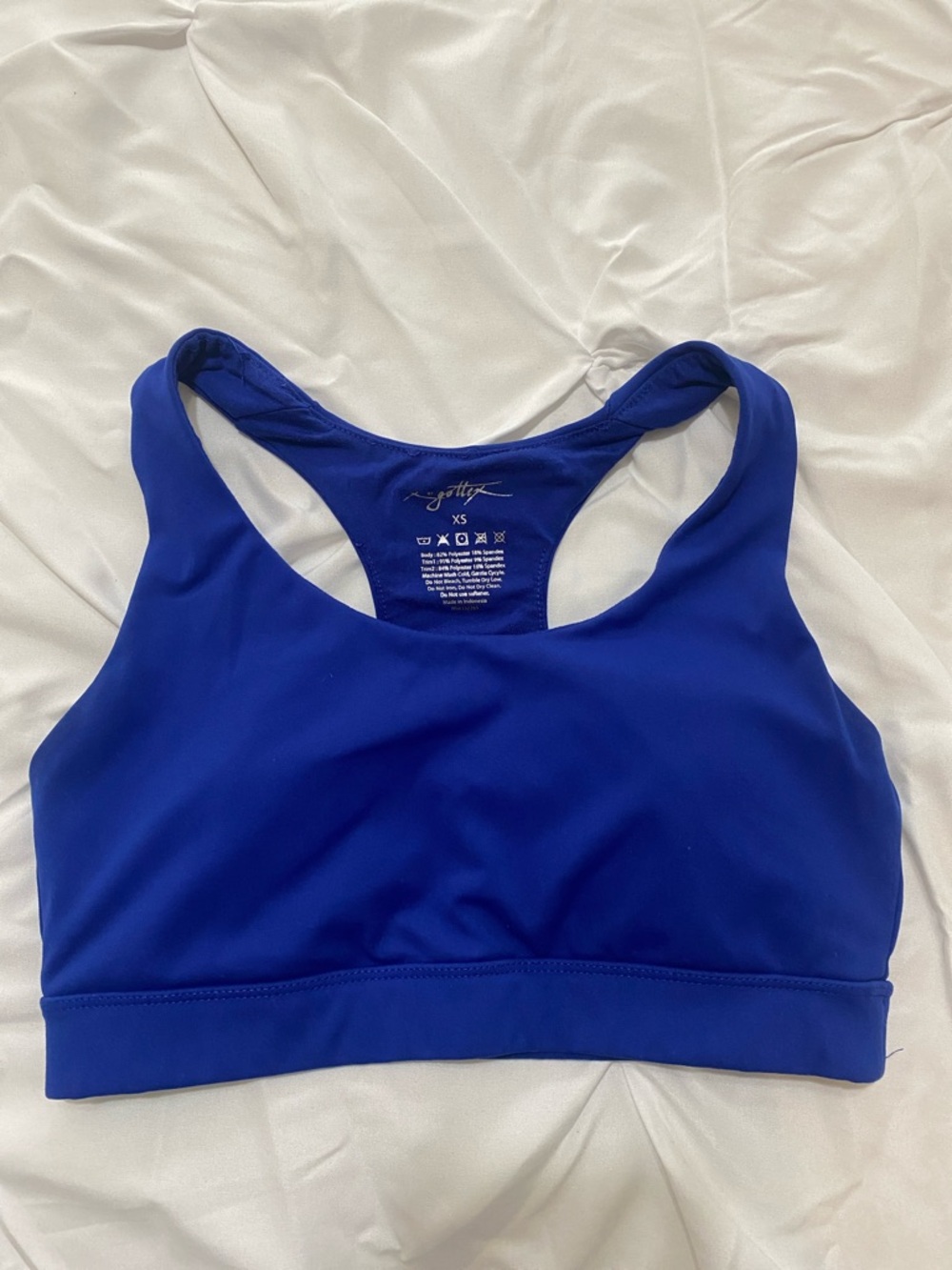 Royal Blue Size XS Racerback Sports Bra
